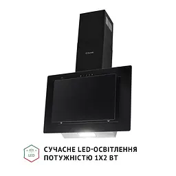 Витяжка декоративна похила PERFELLI DN 6142 BL LED - мініатюра 4