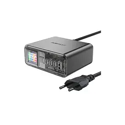 Зарядний пристрій Acefast 4xUSB 218 Вт (3xUSB-C + USB-A) GaN Z4 швидке заряджання (6974316282587) - мініатюра 1