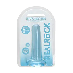 Фалоімітатор Realrock Crystal Clear Dildo 5.3", 13.5 см (блакитний) - мініатюра 5