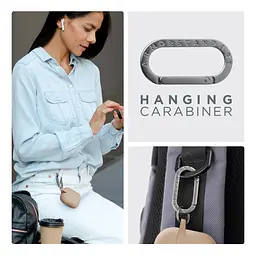 Силіконовий чохол для навушників Apple AirPods Pro 3, Hang Case, пудровий, ультратонкий захисний кейс товщиною 2 мм, захист від подряпин, пилу та ударів, компактний, з карабіном для кріплення, ArmorStandart (ARM88314) - мініатюра 6