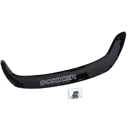 Дефлектор капоту мухобійка Renault Dokker 2012-2021 Євро кріплення Voron Glass - мініатюра 7