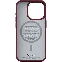 Чохол-накладка Njord Suede MagSafe Case Red для iPhone 15 Pro (NA53SU11) - мініатюра 3