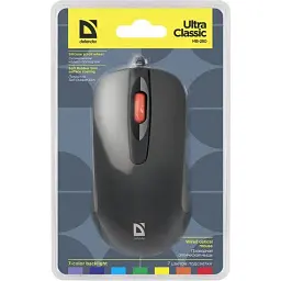 Комп'ютерна мишка Defender Ultra Classic MB-280 4 кн. 1200 dpi 7 кол. підсвітки чорна (52281)