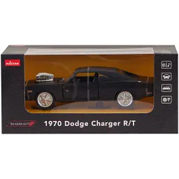 Машинка Rastar 1970 Dodge Charger R/T 1:36 Чорний - мініатюра 9