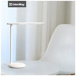 Настільна лампа ColorWay 4W with built-in battery 1800 mAh USB in/out 5V*1A, white (CW-DL02B-W) - мініатюра 2
