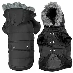 Flamingo Polar Black фламінго полар одяг для собак, куртка з капюшоном, чор ний 42 см