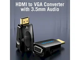 Адаптер Vention HDMI to VGA/3.5mm Black (AIDB0) - мініатюра 12