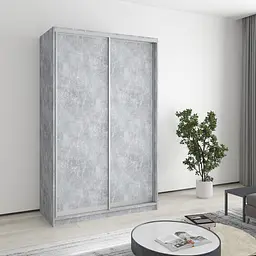 Шафа-купе дводверна MebelStar Стандарт AL 2ДСП 130x60x210 см Бетон (MBS-2336)