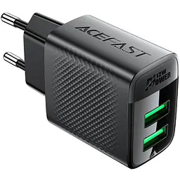 Зарядний пристрій Acefast 2xUSB 12W (USB-Ax2) A86 Black (6974316283270) - мініатюра 7