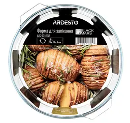 Форма для запікання Ardesto Black Mars боросилікатне скло кругла прозора (AR2401BGB) - мініатюра 3