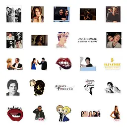 Стікерпак Набір наклейок GeekLand Щоденники вампіра The Vampire Diaries 50 штук - мініатюра 2