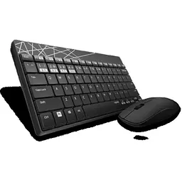 Комплект бездротовий Rapoo 8000M, Black, Optical, Bluetooth, клавіатура+миша