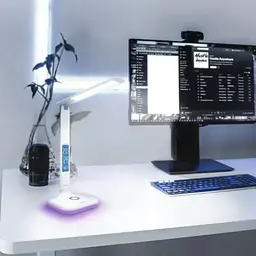 Лампа настільна LED Videx TF05W-RGB White 7 Вт 3000K/4100K/5500K 300 лм сенсорне керування LCD дисплей (VL-TF05W-RGB) - мініатюра 6