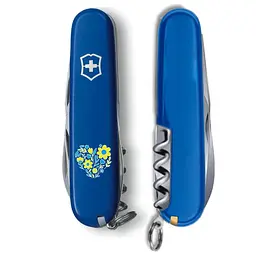 Ніж Victorinox Spartan Ukraine 91мм 12функ син Квіткове серце