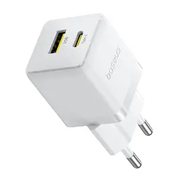 МЗП Baseus Palm Fast Charger 20W (1USB-A/1C) + кабель Type-C to Type-C (P10111608) Moon White - мініатюра 5