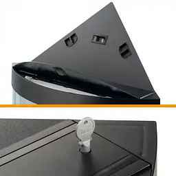 Акваріум Ferplast DUBAI CORNER 90 BLACK - 180 L 66 x 93 x h 57 см - мініатюра 6