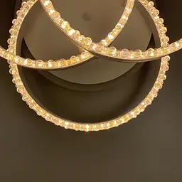 LED світильник білий на 3 кільця з хромованою смужкою d30 см Line.F A 55063/3С RGB WH+CR - мініатюра 5