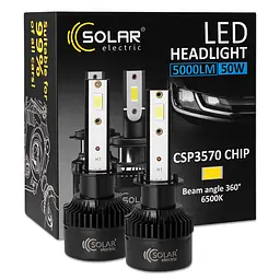 Автолампа Solar LED H1 12/24V 50W 5000Lm 6500K CSP3570 2шт(8501S2)