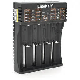 ЗУ універсальне Liitokala lii-402, 4 канали, LCD дисплей, підтримує Li-ion, Ni-MH та Ni-Cd AA(R6), ААA(R03), AAAA, С(R14)