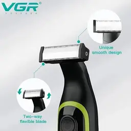 Електробритва VGR V-017, чоловіча, тример для бороди та обличчя, чорна, з насадками 1–5 мм - мініатюра 6