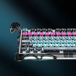 Клавіатура GravaStar Mercury V75 Pro 80keys Magnetic Jade Gaming 8K USB-A RGB Cyberpunk (GS_V75_PRO_RM_EGRY) - мініатюра 11