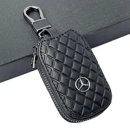 Автомобільна ключниця-чохол для ключів із логотипом Mercedes-Benz ромб, чорний