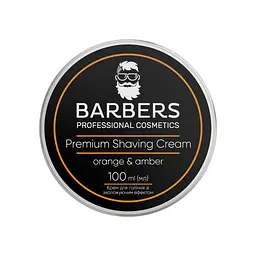 Крем для гоління зі зволожуючим ефектом Orange-Amber Barbers 100 мл - мініатюра 2