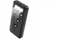Повербанк Hoco J77 10000mAh 2USB / Lightning / Type-C 2A з ліхтариком та чотирма вбудованими кабелями Чорний - мініатюра 2