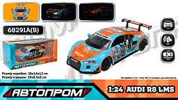 
Машинка металева Audi R8 LMS 1:24 АВТОПРОМ світло звук двері 68291A(B) - мініатюра 2