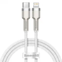 Кабель Baseus Cafule Metal Cable Type-C to Lightning PD 20W 1m CATLJK-A02 White