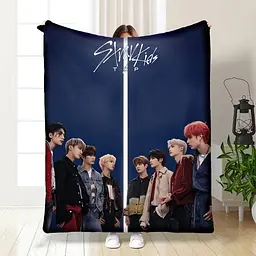 Плед плюшевий подарунковий 3D Stray Kids №2 160х200 см 160 см, 135 см