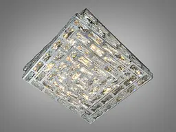 Елегантна кришталева стельова LED-люстра квадратної форми Diasha 7737/500x500CH, 82W, 4510 lm - мініатюра 4