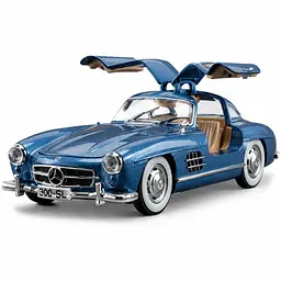 Колекційна модель Mercedes-Benz 300SL масштабу 1:24 металева, інерційна, звук, світло, двері що відчиняються