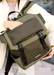 Жіночий рюкзак Sambag Aura хакі 39 х 29 х 13 см (24551119) - мініатюра 4