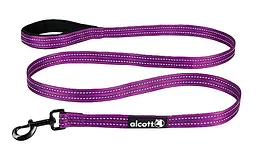 Повідець для собак Alcott S зі світловідбиваючими швами, 1,5 м × 1,5 см, фіолетовий - мініатюра 1