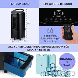 Охолоджувач повітря Klarstein IceWind Plus Smart 4-in-1 (10040212) - мініатюра 3