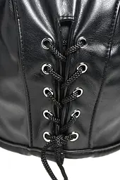 Маска Master Series Dungeon Demon Bondage Mask with Horns - Black - мініатюра 6