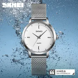 Наручний годинник жіночий Skmei 1528 Silver, 1528SI (18410) - мініатюра 5