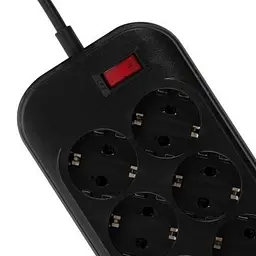 Мережевий фільтр живлення ColorWay (CW-CHE64B), 6 розеток/4USB Black (CW-CHE64B) - мініатюра 6