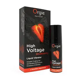 Жидкий вибратор Orgie High Voltage – Strawberry, 15 мл (клубника)