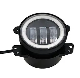 Протитуманна LED фара кругла дальнє світло/лінза з ДХО/D-100 мм/30W/7000K 1 шт.