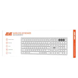 Клавіатура 2E KS270 Wireless Silver/White (2E-KS270WBWH) - мініатюра 2