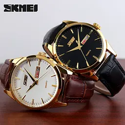 Наручний годинник чоловічий 9073GDBK-B Gold-Black men Skmei acs0029907 - мініатюра 4