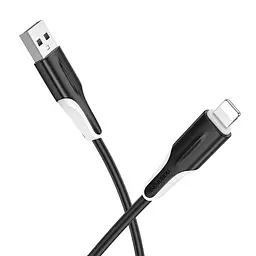 Дата кабель Borofone BX119 New USB to Lightning 2.4A (1m) Black - мініатюра 2