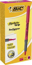 Текстовиділювач BIC Highlighter Grip рожевий з ергономічною ручкою (bc811934)