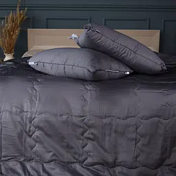 Літній постільний комплект MirSon Line Satin Premium Iron grey Eco-Soft Сімейний (2200010975512) - мініатюра 4
