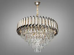 Люстра стельова кристалічна Diasha 9001-600SGD+PB 11 E14, 220V, висота 73 см, сучасний стиль для дому - мініатюра 2