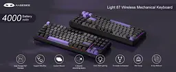 Клавіатура MageGee Light 87 RGB Blue Whale Switch Wireless (6971969728721-UA) Dark Purple (G-000003945) - мініатюра 6