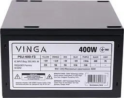 Блок питания Vinga 400W (PSU-400-F3) Black Б/у - миниатюра 3