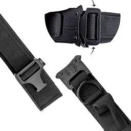Нашийник для собак Harness, нейлоновий з металевою пряжкою-фастекс Чорний, M - мініатюра 6